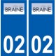 02 Braine logo ville autocollant plaque sticker