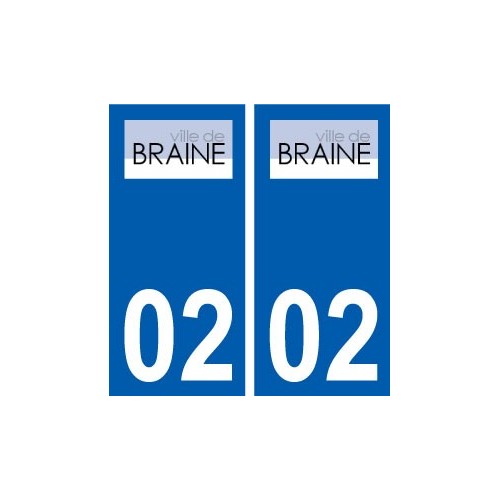 02 Braine logo ville autocollant plaque sticker
