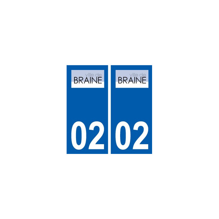 02 Braine logo ville autocollant plaque sticker
