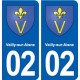 02 Vailly-sur-Aisne blason ville autocollant plaque sticker