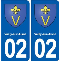 02 Vailly-sur-Aisne blason ville autocollant plaque sticker