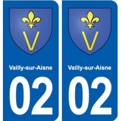 02 Vailly-sur-Aisne blason ville autocollant plaque sticker