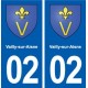 02 Vailly-sur-Aisne blason ville autocollant plaque sticker