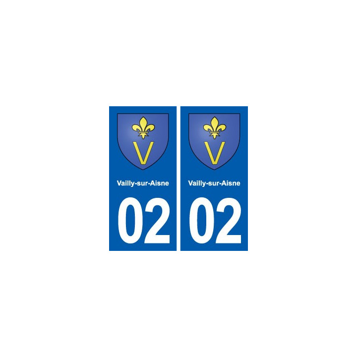 02 Vailly-sur-Aisne blason ville autocollant plaque sticker