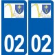 02 Vailly-sur-Aisne logo ville autocollant plaque sticker