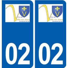 02 Vailly-sur-Aisne logo ville autocollant plaque sticker
