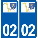 02 Vailly-sur-Aisne logo ville autocollant plaque sticker