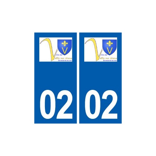 02 Vailly-sur-Aisne logo ville autocollant plaque sticker
