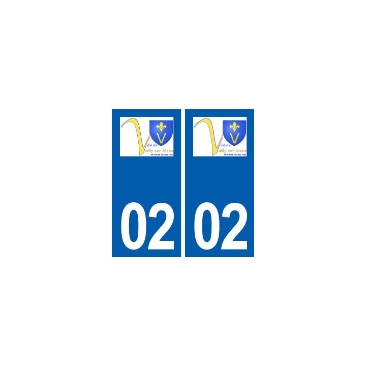 02 Vailly-sur-Aisne logo ville autocollant plaque sticker
