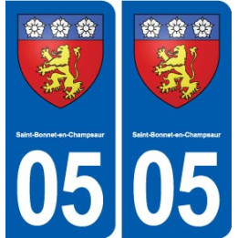 05 Saint-Bonnet-en-Champsaur blason ville autocollant plaque stickers