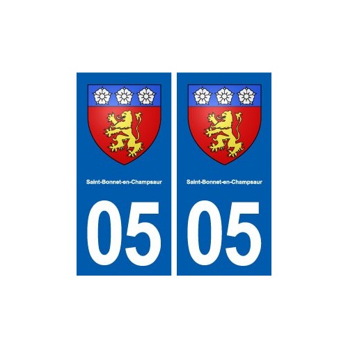 05 Saint-Bonnet-en-Champsaur blason ville autocollant plaque stickers