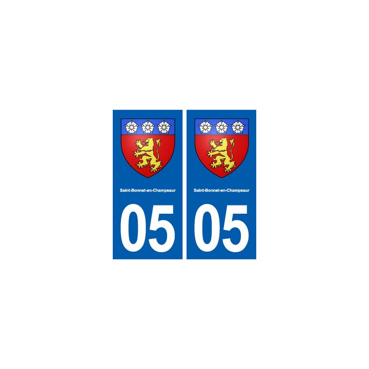 05 Saint-Bonnet-en-Champsaur blason ville autocollant plaque stickers