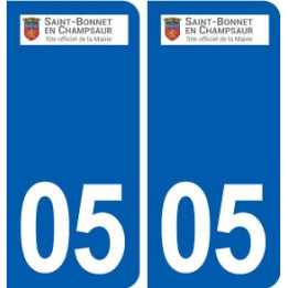 05 Saint-Bonnet-en-Champsaur logo ville autocollant plaque stickers