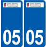 05 Saint-Bonnet-en-Champsaur logo ville autocollant plaque stickers