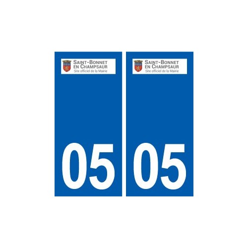 05 Saint-Bonnet-en-Champsaur logo ville autocollant plaque stickers
