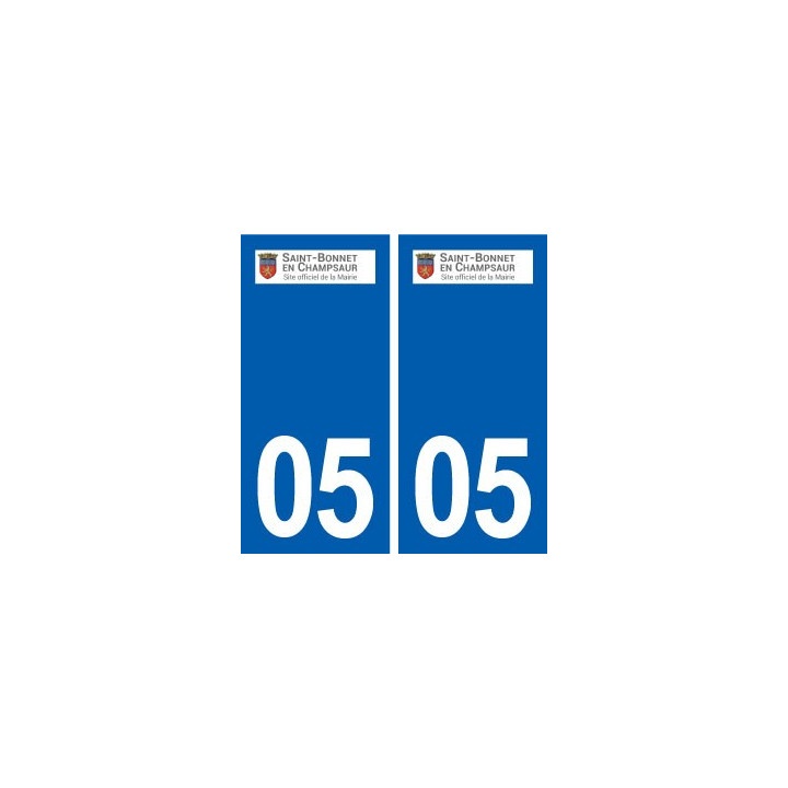 05 Saint-Bonnet-en-Champsaur logo ville autocollant plaque stickers