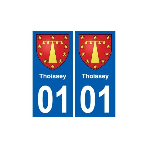 01 Thoissey blason ville autocollant plaque sticker