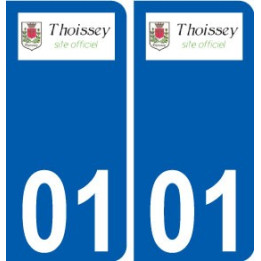 01 Thoissey logo  ville autocollant plaque sticker