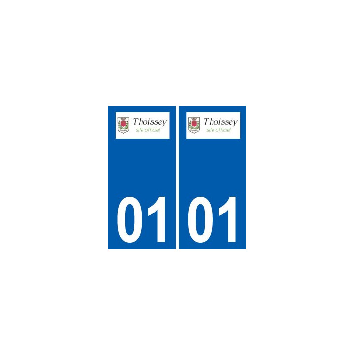 01 Thoissey logo  ville autocollant plaque sticker
