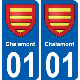 01 Chalamont blason ville autocollant plaque sticker