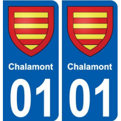 01 Chalamont blason ville autocollant plaque sticker