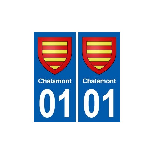 01 Chalamont blason ville autocollant plaque sticker