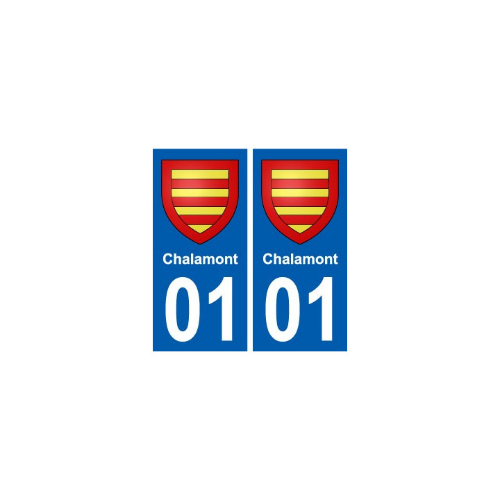 01 Chalamont blason ville autocollant plaque sticker