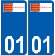 01 Chalamont logo ville autocollant plaque sticker