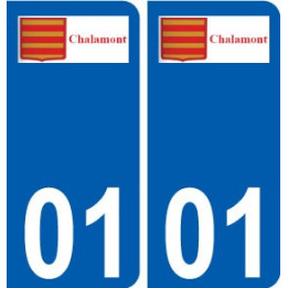 01 Chalamont logo ville autocollant plaque sticker
