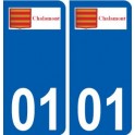 01 Chalamont logo ville autocollant plaque sticker