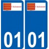 01 Chalamont logo ville autocollant plaque sticker