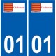 01 Chalamont logo ville autocollant plaque sticker