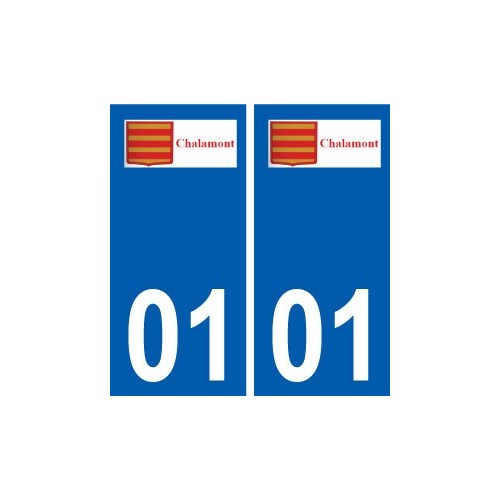 01 Chalamont logo ville autocollant plaque sticker