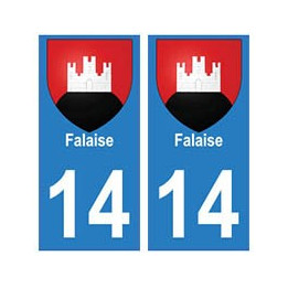 14 Falaise ville autocollant plaque