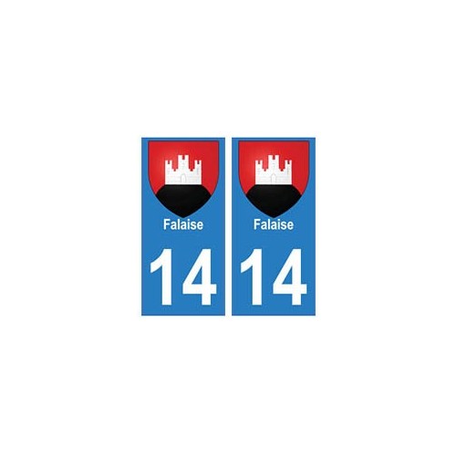 14 Falaise ville autocollant plaque