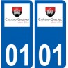 01 Château-Gaillard logo ville autocollant plaque sticker
