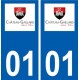 01 Château-Gaillard logo ville autocollant plaque sticker