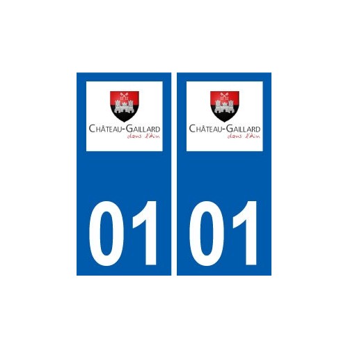 01 Château-Gaillard logo ville autocollant plaque sticker