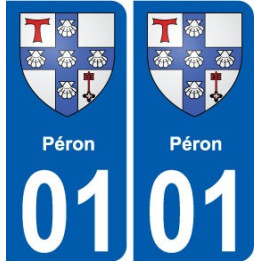 01 Péron blason ville autocollant plaque sticker