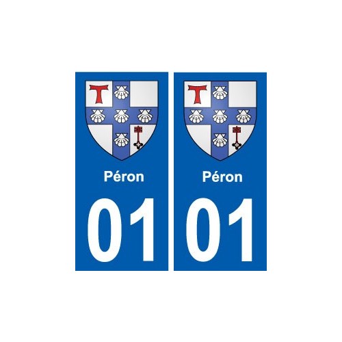 01 Péron blason ville autocollant plaque sticker