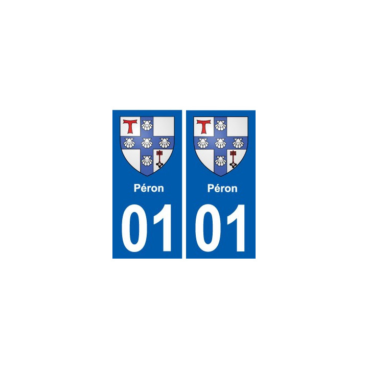 01 Péron blason ville autocollant plaque sticker