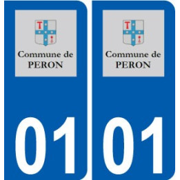 01 Péron logo ville autocollant plaque sticker