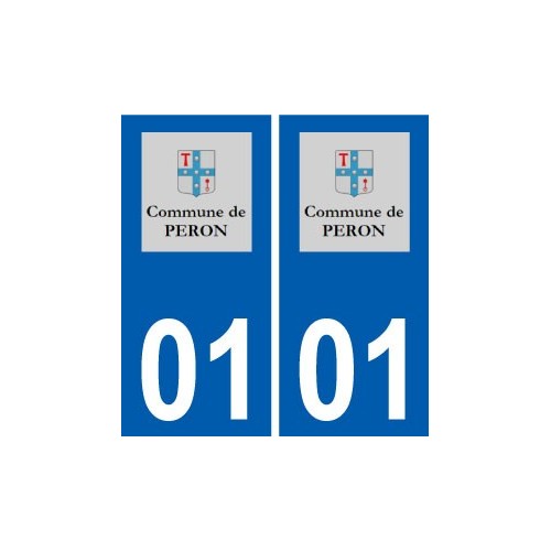 01 Péron logo ville autocollant plaque sticker