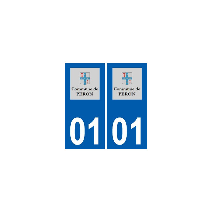01 Péron logo ville autocollant plaque sticker
