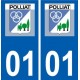 01 Polliat logo ville autocollant plaque sticker