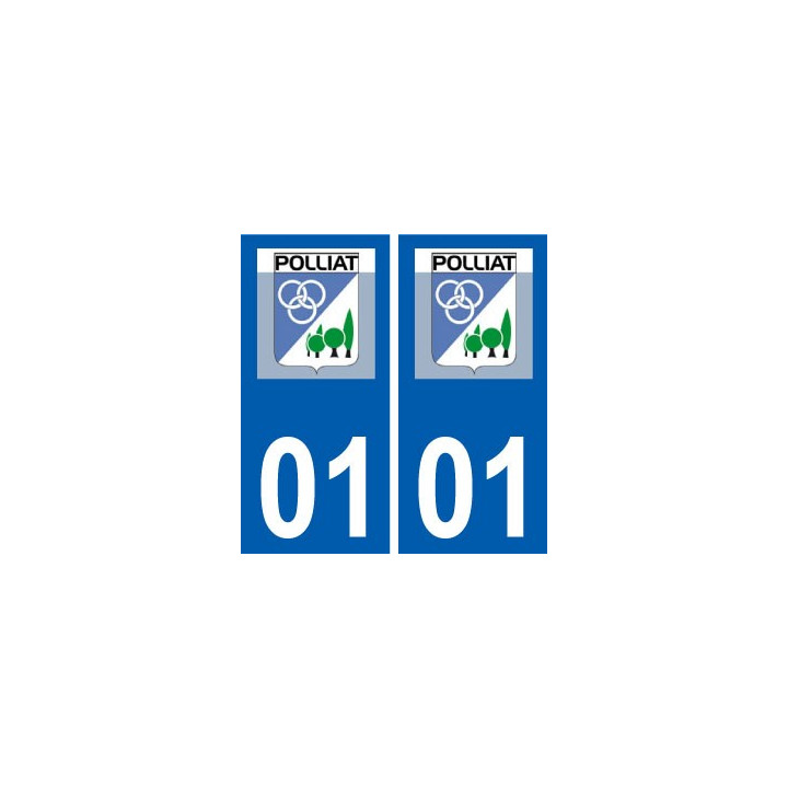 01 Polliat logo ville autocollant plaque sticker
