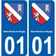 01 Saint-Denis-en-Bugey blason ville autocollant plaque sticker