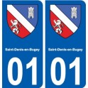 01 Saint-Denis-en-Bugey blason ville autocollant plaque sticker