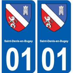 01 Saint-Denis-en-Bugey blason ville autocollant plaque sticker