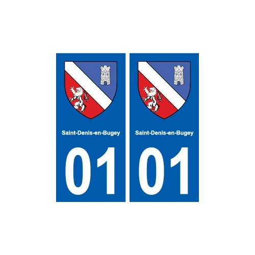 01 Saint-Denis-en-Bugey blason ville autocollant plaque sticker